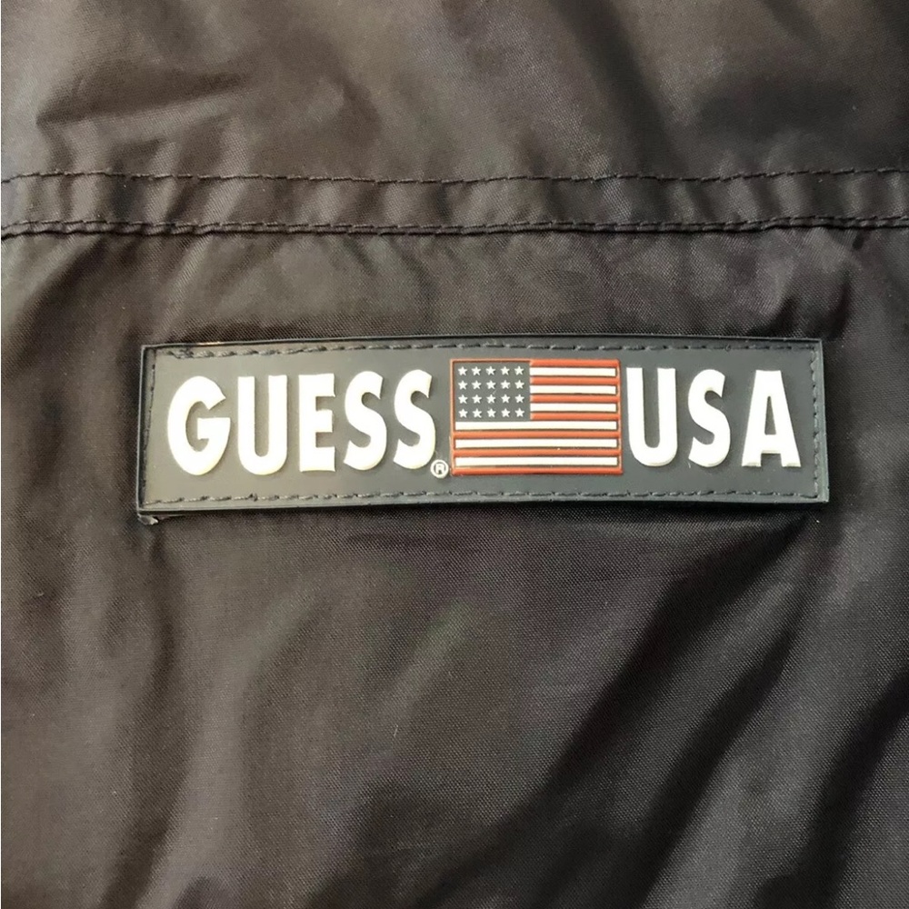 Vintage Guess USA Men’s Navy Lined Windbreaker Jacket With Hood Size Med - Picture 3 of 8
